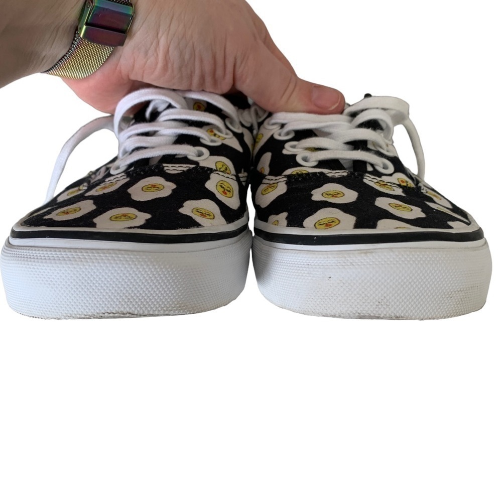 Vans Women’s Black Egg-Print Authentic Skate Shoe - Picture 9 of 13